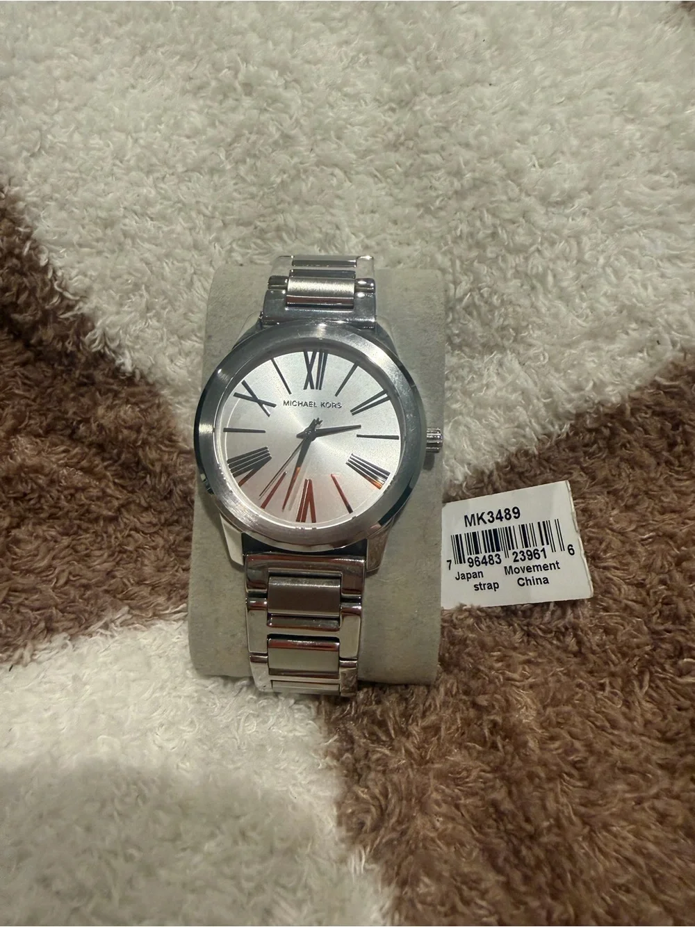 Michael Kors Silver Men's Stainless Steel Watch with Roman Dial